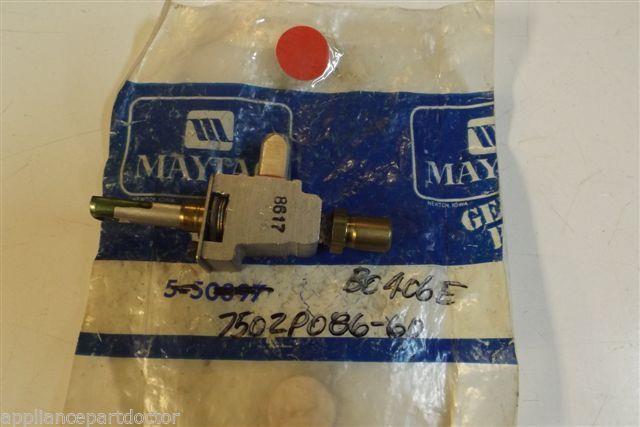 Maytag Hardwick stove 7502P086-60 VALVE, TOP BURNER TR NEW IN BOX Maytag Hardwick stove 7502P086-60 VALVE, TOP BURNER TR NEW IN BOX